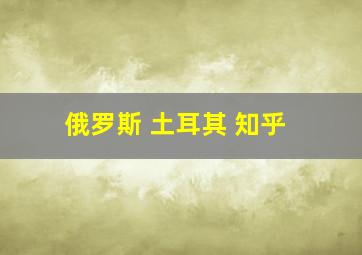 俄罗斯 土耳其 知乎